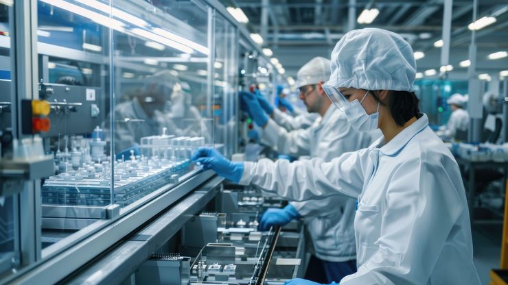 Quality assurance during production in a manufacturing plant. Quality assurance during production in a manufacturing plant.