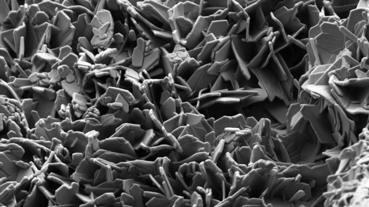 Highly structured pharmaceutical lipid sample covered with 10 nm Au/Pd